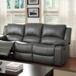 SARLES MOTION SOFA W/ DROP-DOWN TABLE, GRAY